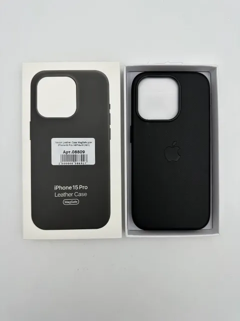 Чехол Leather Case MagSafe с анимацией для iPhone15 Pro ЧЕРНЫЙ (№1), для iPhone15 Pro, арт. 08809