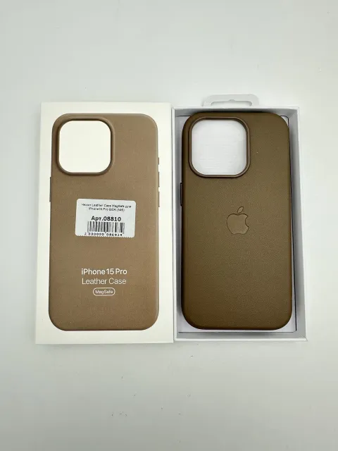 Чехол Leather Case MagSafe с анимацией для iPhone15 Pro БЕЖ (№5), для iPhone15 Pro, арт. 08810
