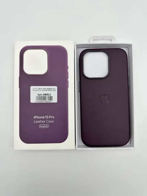 Чехол Leather Case MagSafe с анимацией для iPhone15 Pro ФИОЛЕТОВЫЙ (№3), для iPhone15 Pro, арт. 08811