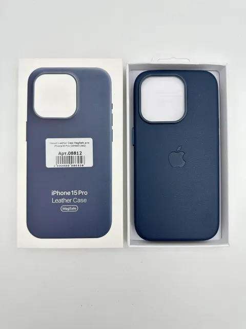 Чехол Leather Case MagSafe с анимацией для iPhone15 Pro СИНИЙ (№2), для iPhone15 Pro, арт. 08812