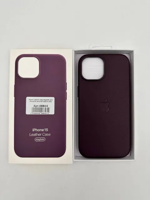 Чехол Leather Case MagSafe с анимацией для iPhone15 ФИОЛЕТОВЫЙ (№3), для iPhone15, арт. 08814