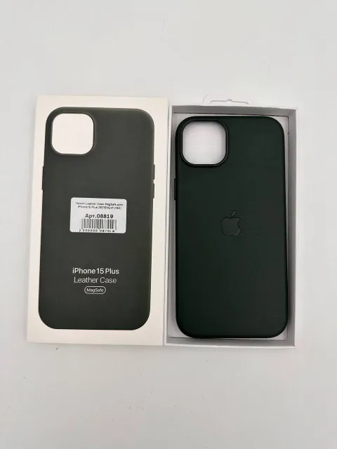 Чехол Leather Case MagSafe с анимацией для iPhone15 Plus ЗЕЛЕНЫЙ (№4), для iPhone15 Plus, арт. 08819