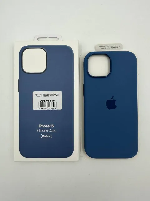 Чехол Silicone Case MagSafe с анимацией для iPhone15 СВЕТЛО-СИНИЙ (№4), для iPhone 15, арт. 08848