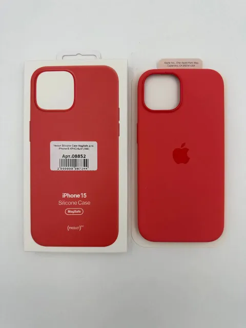 Чехол Silicone Case MagSafe с анимацией для iPhone15 КРАСНЫЙ (№8), для iPhone 15, арт. 08852