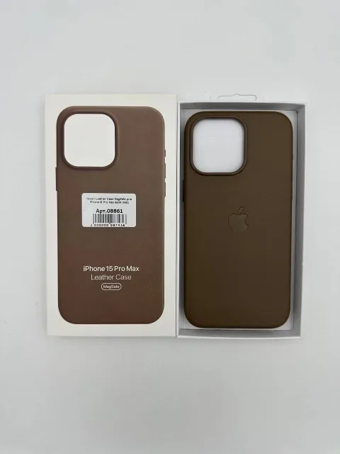 Чехол Leather Case MagSafe с анимацией для iPhone15 Pro Max БЕЖ (№5), для iPhone15 Pro Max, арт. 08861