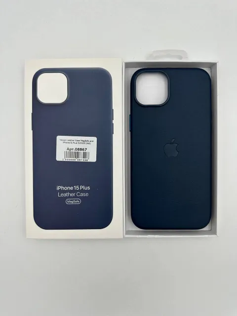 Чехол Leather Case MagSafe с анимацией для iPhone15 Plus СИНИЙ (№2), для iPhone15 Plus, арт. 08867
