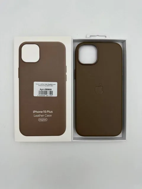 Чехол Leather Case MagSafe с анимацией для iPhone15 Plus БЕЖ (№5), для iPhone15 Plus, арт. 08868