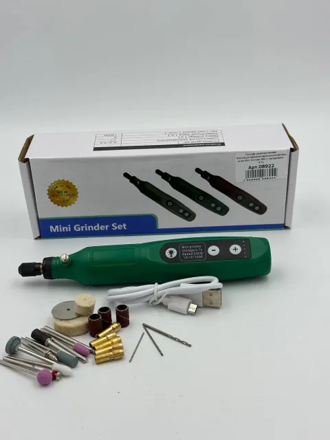 Ручная электрическая бормашинка/мини-дрель/шлифмашинка Mini Grinder Set с насадками, 3.7v, для Инструменты, арт. 08922