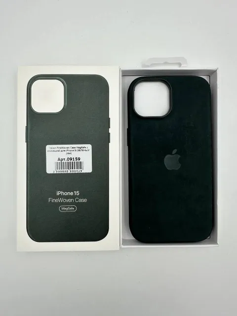 Чехол FineWoven Case MagSafe с анимацией для iPhone15 ЗЕЛЕНЫЙ (№4), для iPhone 15, арт. 09159