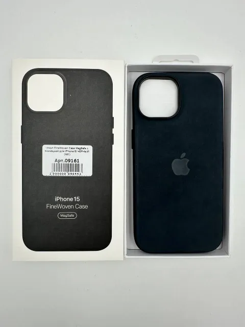 Чехол FineWoven Case MagSafe с анимацией для iPhone15 ЧЕРНЫЙ (№1), для iPhone 15, арт. 09161