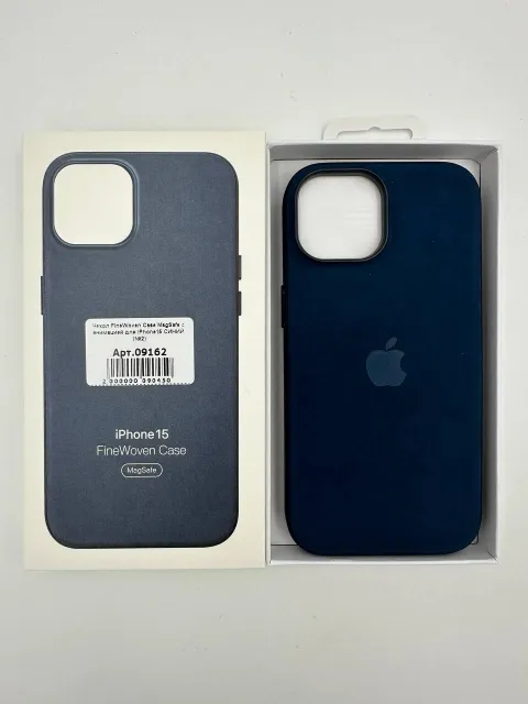 Чехол FineWoven Case MagSafe с анимацией для iPhone15 СИНИЙ (№2), для iPhone 15, арт. 09162