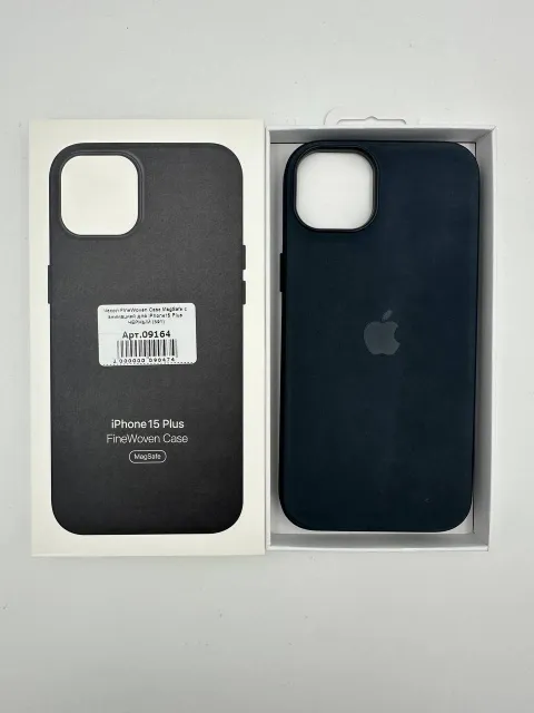 Чехол FineWoven Case MagSafe с анимацией для iPhone15 Plus ЧЕРНЫЙ (№1), для iPhone 15 Plus, арт. 09164