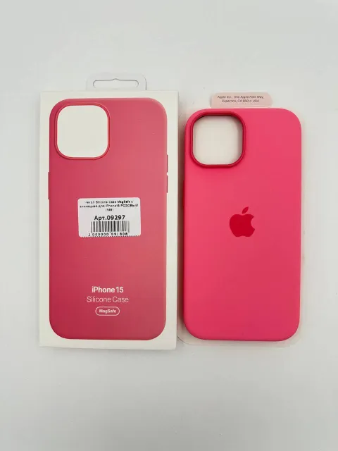 Чехол Silicone Case MagSafe с анимацией для iPhone15 РОЗОВЫЙ (№9), для iPhone 15, арт. 09297