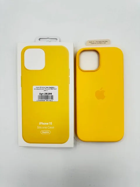 Чехол Silicone Case MagSafe с анимацией для iPhone15 ЖЕЛТЫЙ (№11), для iPhone 15, арт. 09299