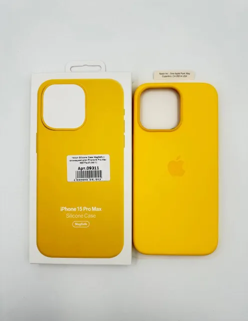 Чехол Silicone Case MagSafe с анимацией для iPhone15 Pro Max ЖЕЛТЫЙ (№11), для iPhone 15 Pro Max, арт. 09311