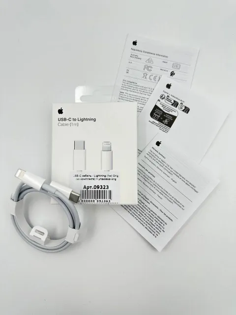 Кабель USB-C - Lightning (1м) Orig (из комплекта) + упаковка orig, для USB-C - Lightning, арт. 09323