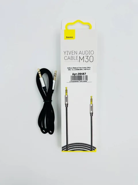 Кабель Baseus Yiven Audio Cable M30, 1м, ЧЕРНЫЙ, CAM30-BS1, арт. 09487
