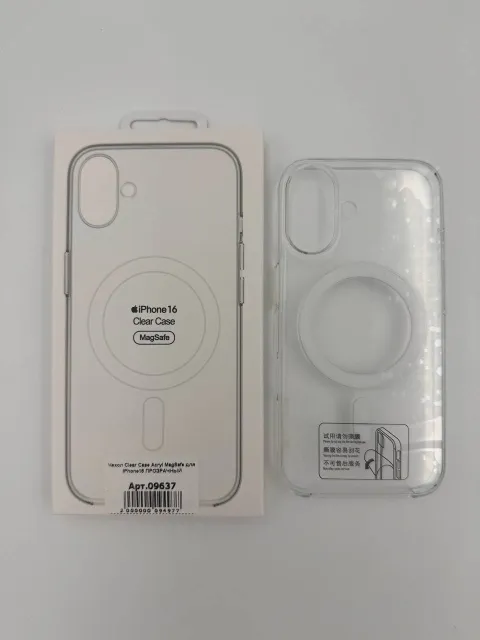 Чехол Clear Case Acryl MagSafe для iPhone16 ПРОЗРАЧНЫЙ, для iPhone 16, арт. 09637