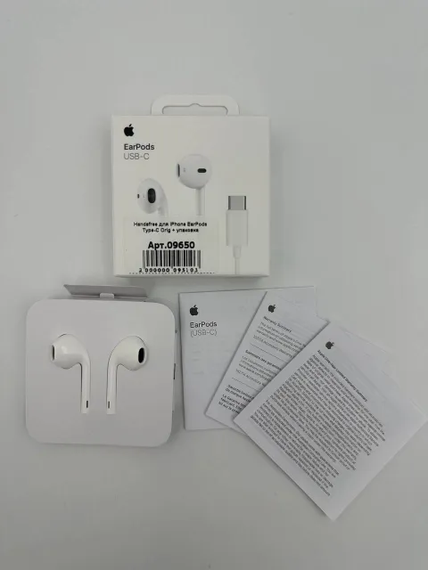 Handsfree для iPhone EarPods Type-C Orig + упаковка, для EarPods, арт. 09650