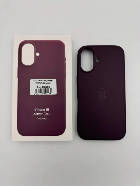 Чехол Leather Case MagSafe с анимацией для iPhone16 ФИОЛЕТОВЫЙ (№3), для iPhone 16, арт. 09656