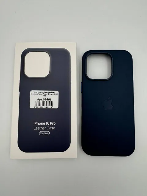 Чехол Leather Case MagSafe с Camera Control с анимацией для iPhone16 Pro СИНИЙ (№2), для iPhone 16 Pro, арт. 09661