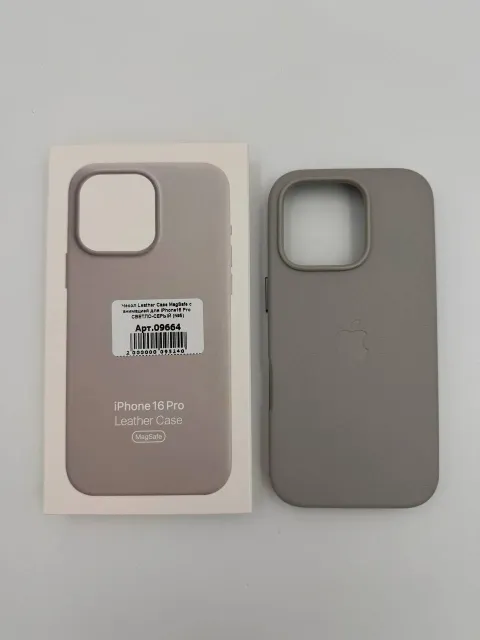 Чехол Leather Case MagSafe с Camera Control с анимацией для iPhone16 Pro СВЕТЛО-СЕРЫЙ (№5), для iPhone 16 Pro, арт. 09664