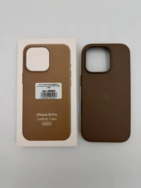 Чехол Leather Case MagSafe с Camera Control с анимацией для iPhone16 Pro БЕЖ (№6), для iPhone 16 Pro, арт. 09665