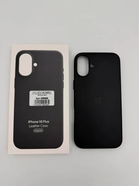 Чехол Leather Case MagSafe с анимацией для iPhone16 Plus ЧЕРНЫЙ (№1), для iPhone 16 Plus, арт. 09666