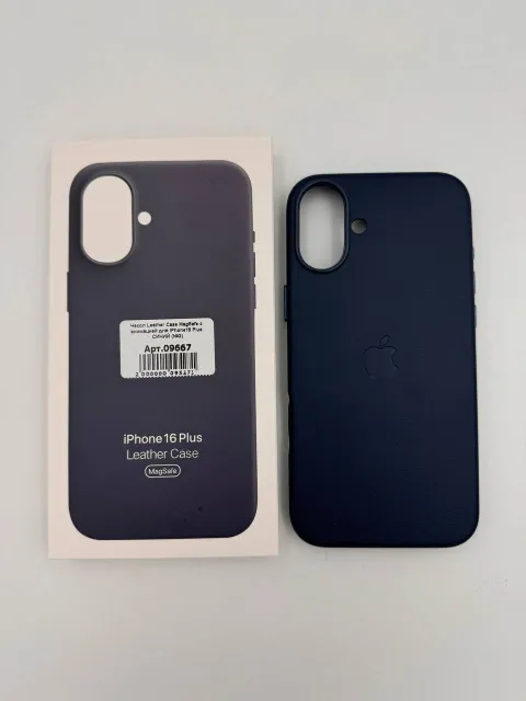 Чехол Leather Case MagSafe с анимацией для iPhone16 Plus СИНИЙ (№2), для iPhone 16 Plus, арт. 09667