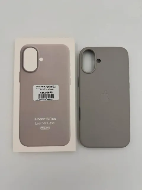 Чехол Leather Case MagSafe с анимацией для iPhone16 Plus СВЕТЛО-СЕРЫЙ (№5), для iPhone 16 Plus, арт. 09670