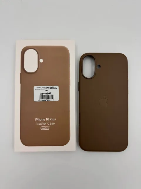 Чехол Leather Case MagSafe с анимацией для iPhone16 Plus БЕЖ (№6), для iPhone 16 Plus, арт. 09671