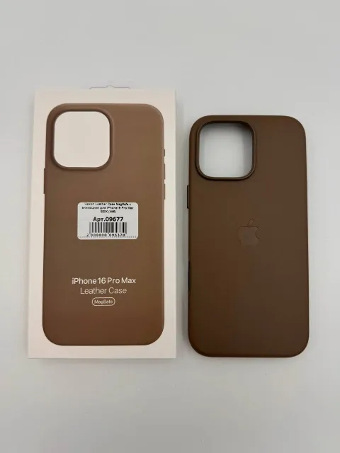 Чехол Leather Case MagSafe с анимацией для iPhone16 Pro Max БЕЖ (№6), для iPhone 16 Pro Max, арт. 09677