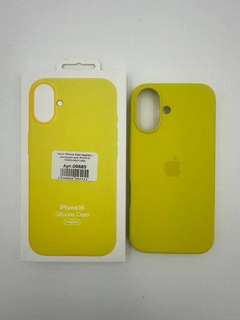 Чехол Silicone Case MagSafe с анимацией для iPhone16 ЛИМОННЫЙ (№12), для iPhone 16, арт. 09685