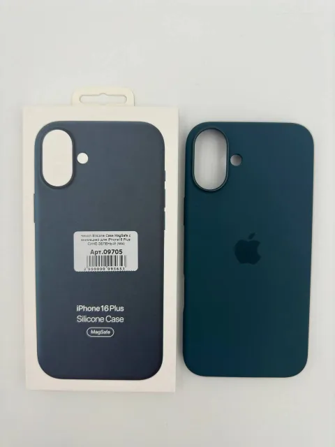 Чехол Silicone Case MagSafe с анимацией для iPhone16 Plus СИНЕ-ЗЕЛЕНЫЙ (№8), для iPhone 16 Plus, арт. 09705