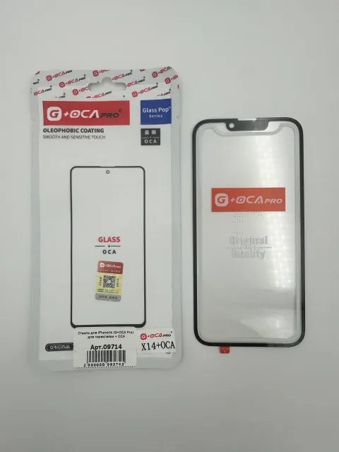 Стекло для iPhone14 (G+OCA Pro) для переклейки + ОСА, для iPhone 14, арт. 09714