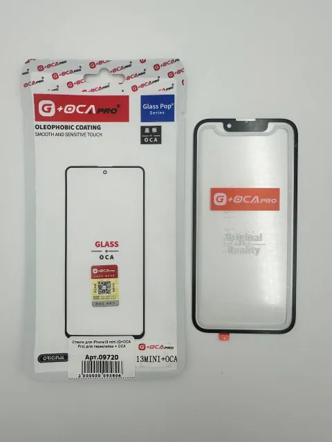 Стекло для iPhone13 mini (G+OCA Pro) для переклейки + ОСА, для iPhone 13 mini, арт. 09720