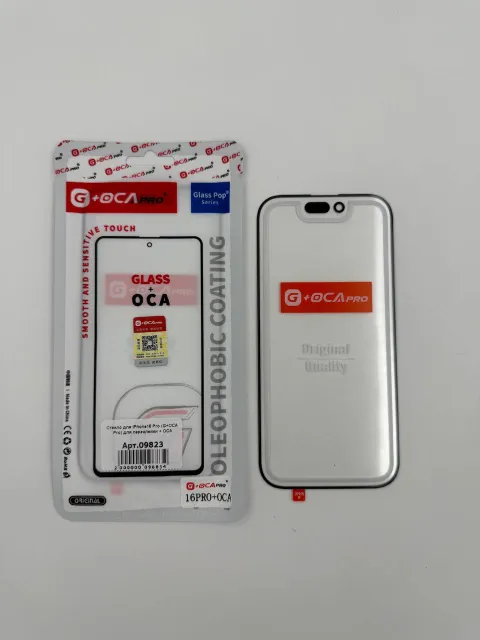 Стекло для iPhone16 Pro (G+OCA Pro) для переклейки + ОСА, для iPhone 16 Pro, арт. 09823