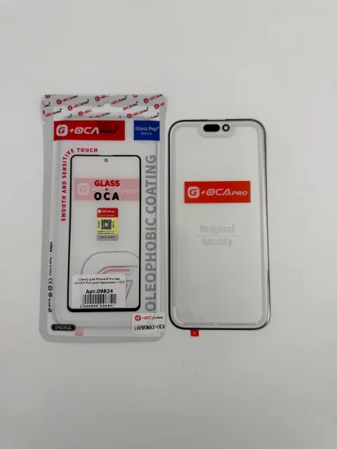 Стекло для iPhone16 Pro Max (G+OCA Pro) для переклейки + ОСА, для iPhone 16 Pro Max, арт. 09824