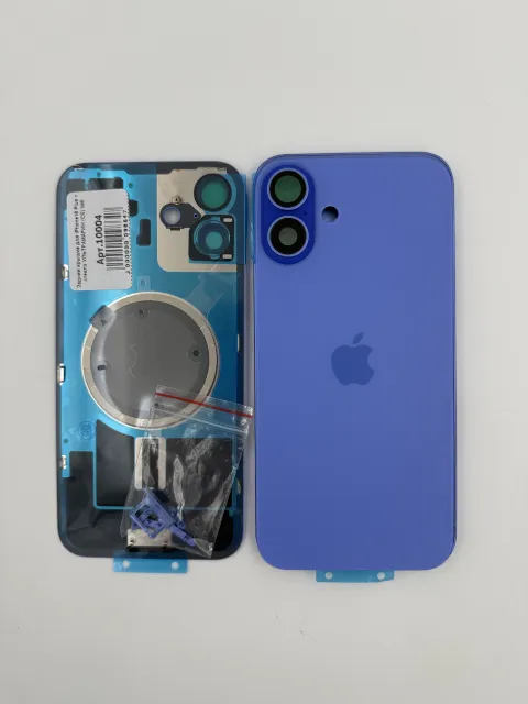 Задняя крышка для iPhone16 Plus + стекло УЛЬТРАМАРИН (СЕ) №5 - ПРЕМИУМ, для iPhone 16 Plus, арт. 10004