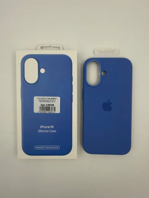 Чехол Silicone Case MagSafe с анимацией для iPhone16 ВАСИЛЬКОВЫЙ (№1), для iPhone 16, арт. 10038
