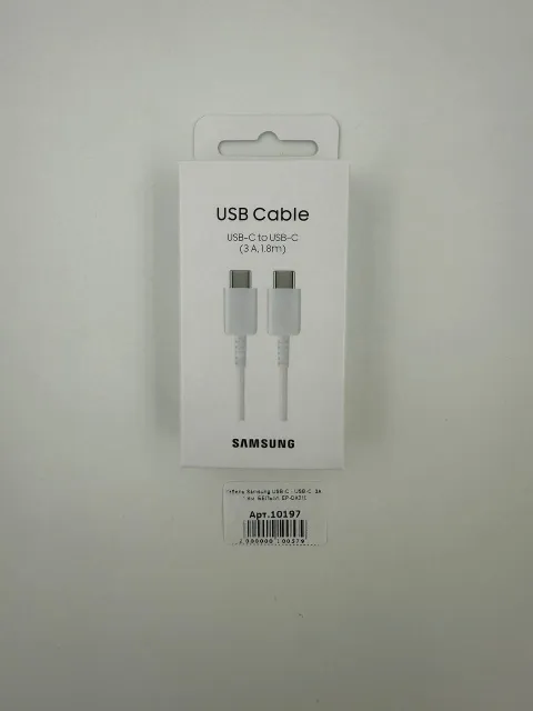 Кабель Samsung USB-C - USB-C, 3A, 1.8м, БЕЛЫЙ, EP-DX310, арт. 10197