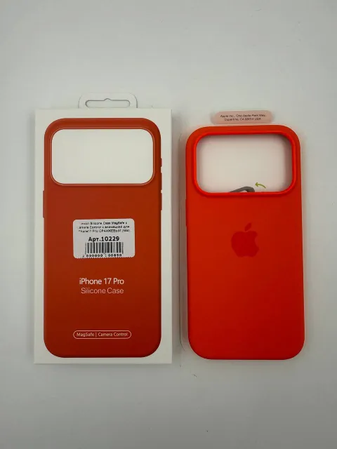 Чехол Silicone Case MagSafe с Camera Control с анимацией для iPhone17 Pro ОРАНЖЕВЫЙ (№4), для iPhone 17 Pro, арт. 10229