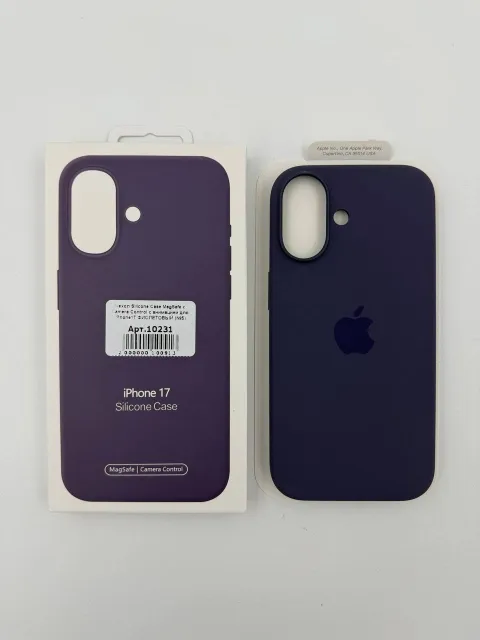 Чехол Silicone Case MagSafe с Camera Control с анимацией для iPhone17 ФИОЛЕТОВЫЙ (№2), для iPhone 17, арт. 10231