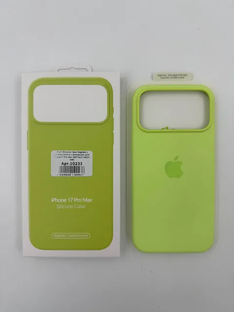 Чехол Silicone Case MagSafe с Camera Control с анимацией для iPhone17 Pro Max ЖЕЛТЫЙ НЕОН (№1), для iPhone17 Pro Max, арт. 10233