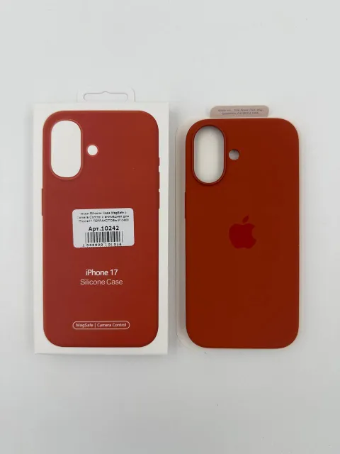 Чехол Silicone Case MagSafe с Camera Control с анимацией для iPhone17 ТЕРРАКОТОВЫЙ (№5), для iPhone 17, арт. 10242