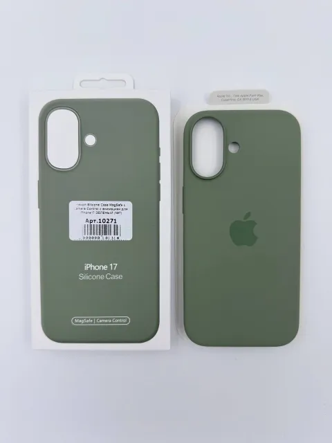 Чехол Silicone Case MagSafe с Camera Control с анимацией для iPhone17 ЗЕЛЕНЫЙ (№8), для iPhone 17, арт. 10271