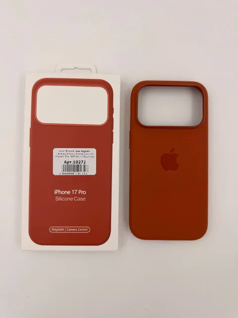 Чехол Silicone Case MagSafe с Camera Control с анимацией для iPhone17 Pro ТЕРРАКОТОВЫЙ (№5), для iPhone 17 Pro, арт. 10272