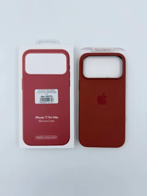 Чехол Silicone Case MagSafe с Camera Control с анимацией для iPhone17 Pro Max ТЕРРАКОТОВЫЙ (№5), для iPhone17 Pro Max, арт. 10274