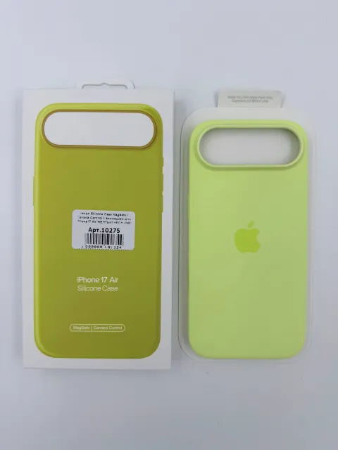 Чехол Silicone Case MagSafe с Camera Control с анимацией для iPhone17 Air ЖЕЛТЫЙ НЕОН (№6), для iPhone 17 Air, арт. 10275