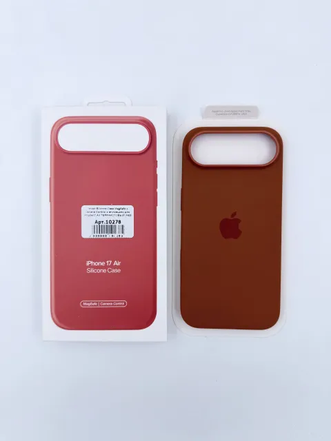 Чехол Silicone Case MagSafe с Camera Control с анимацией для iPhone17 Air ТЕРРАКОТОВЫЙ (№3), для iPhone 17 Air, арт. 10278
